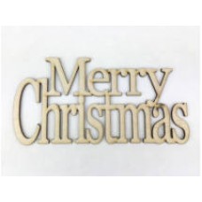 Natúr fa - "Merry Christmas" felirat koszorúra  